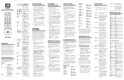 Philips One For All Access 5 Universal Remote Control User Manual - cover page