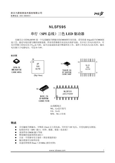 ON Semiconductor NLSF595 LED Driver Datasheet