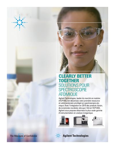 Agilent Atomic Spectroscopy Portfolio Brochure - cover page