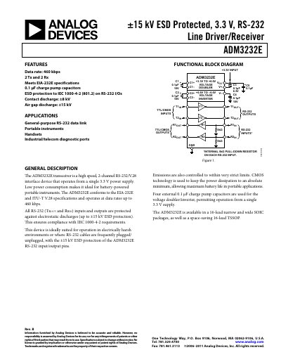Analog Devices ADM3232E Datasheet