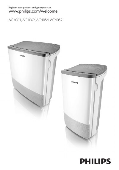Philips CleanAir System AC4064/AC4062/AC4054/AC4052 User Manual - cover page