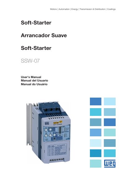WEG SSW-07 Soft-Starter User Manual - cover page