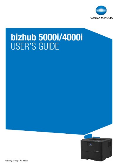 Konica Minolta bizhub 5000i/4000i User's Guide - cover page