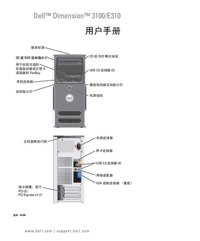 Dell Dimension 3100/E310 User Manual - cover page