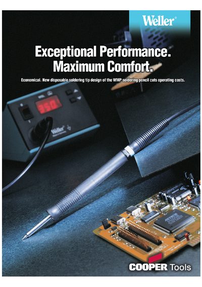 Weller WMP Soldering Pencil Product Leaflet - cover page