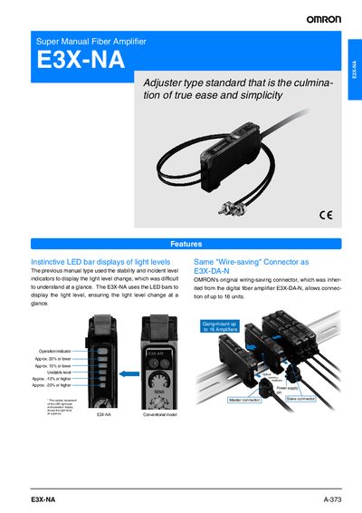 Omron E3X-NA Fiber Amplifier User Manual - cover page