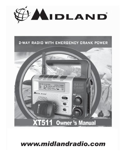 Midland XT511 Series 2-Way Radio User Manual - cover page