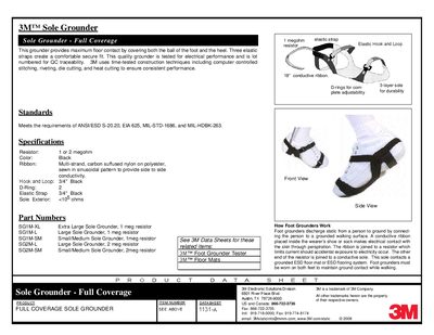 3M Full Coverage Sole Grounder Data Sheet - cover page