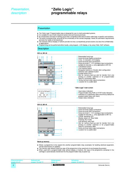 Schneider Electric Zelio Logic Programmable Relay Datasheet - cover page