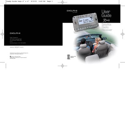 Delphi SA10035 XM Roady Satellite Radio Receiver User Guide - cover page