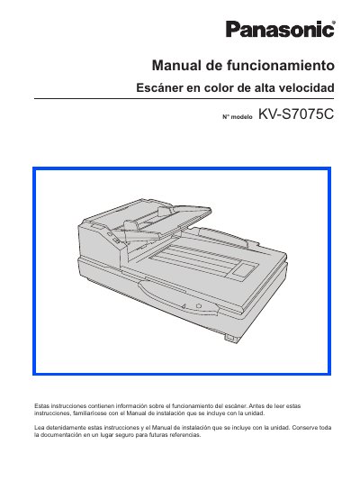 Panasonic KVS7075C-SPA Manual