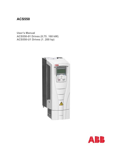 ABB ACS550-01/U1 Drive User Manual - cover page