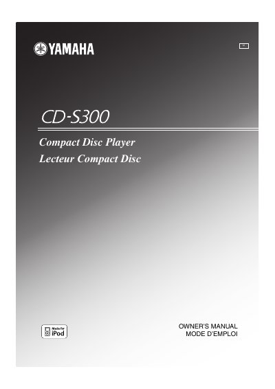 Yamaha Compact Disc Player Owner's Manual - cover page
