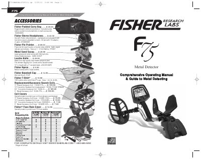 Fisher F75 Metal Detector Operating Manual - cover page