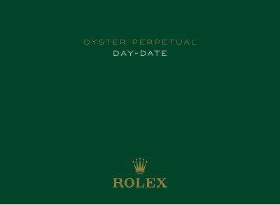 Rolex Oyster Perpetual Day-Date User Manual - cover page