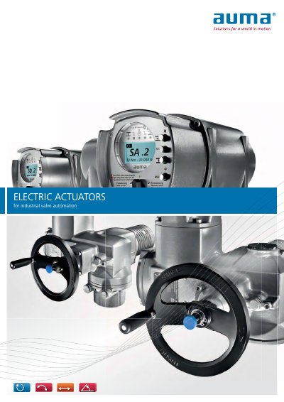 AUMA SA/SQ Series Electric Actuators Product Brochure - cover page