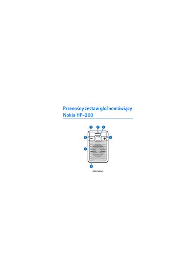 Nokia HF-200 User Manual