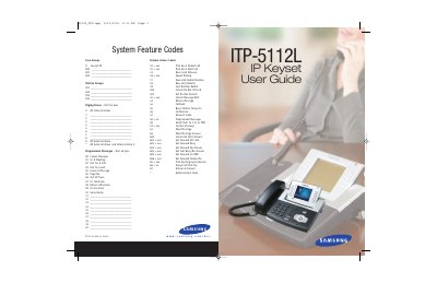 Samsung ITP-5112L User Manual - cover page