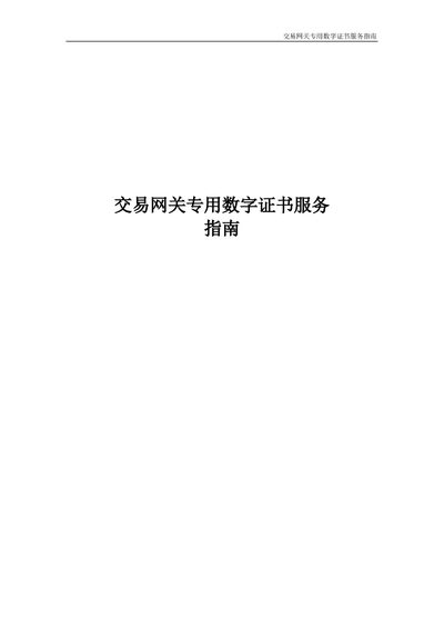 Shanghai Stock Exchange TDGW Digital Certificate Service Guide - cover page