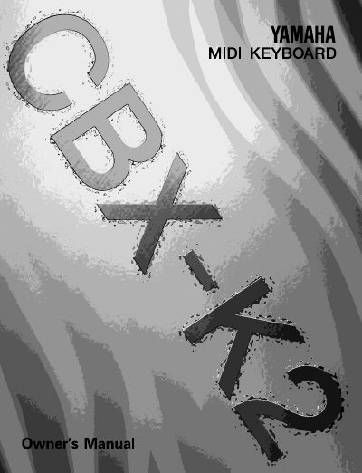 Yamaha CBX-K2 MIDI Keyboard Controller Owner's Manual - cover page