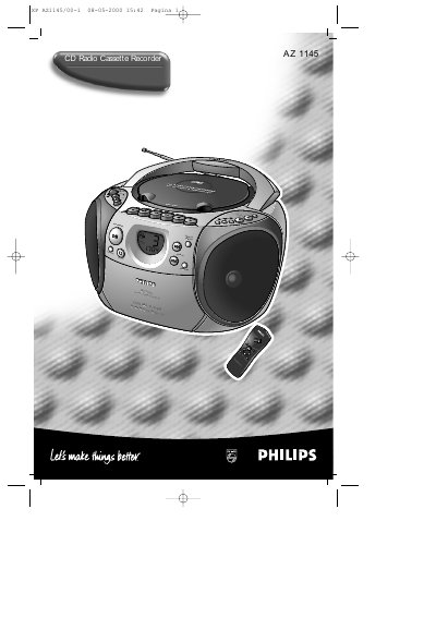 Philips AZ 1145 CD Radio Cassette Recorder User Manual - cover page