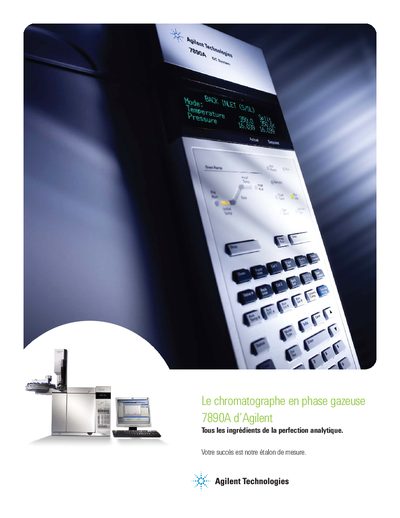 Agilent 7890A Gas Chromatograph Brochure - cover page