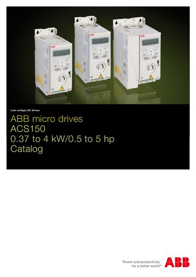 ABB ACS150 Micro Drive Product Leaflet - cover page