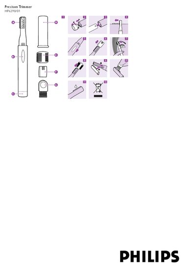 Philips HP6390/01 Precision Trimmer User Manual - cover page