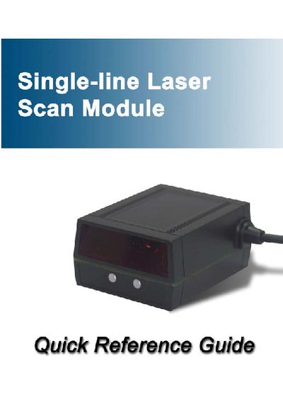 Single-line 590-0A51ME-001 Laser Scan Module Quick Reference Guide - cover page