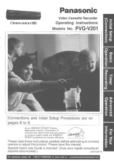 Panasonic PVQ-V201 Manual - cover page