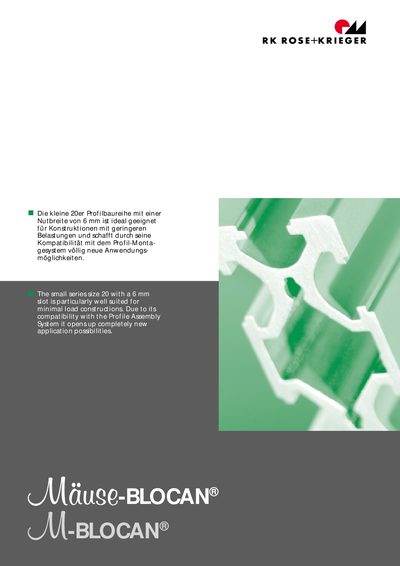 RK Rose+Krieger M-BLOCAN Product Leaflet - cover page