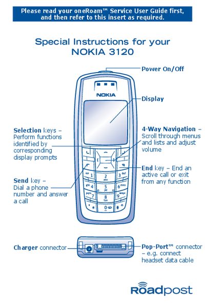 Nokia 3120 User Manual - cover page