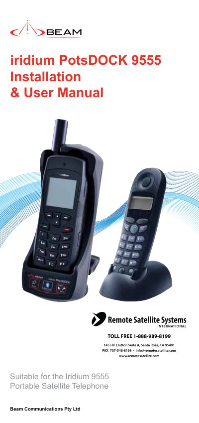 BEAM Communications PotsDOCK 9555 Installation and User Manual