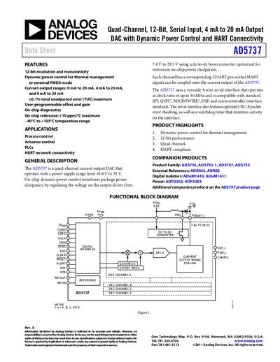 Analog Devices AD5737 Datasheet - cover page