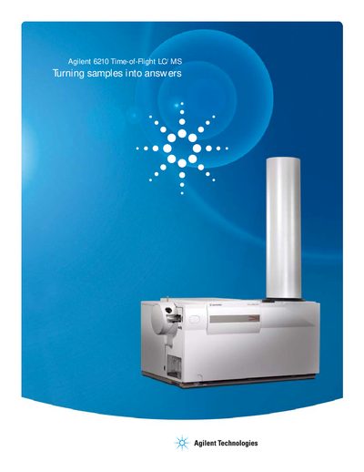 Agilent 6210 Time-of-Flight LC/MS Product Leaflet - cover page