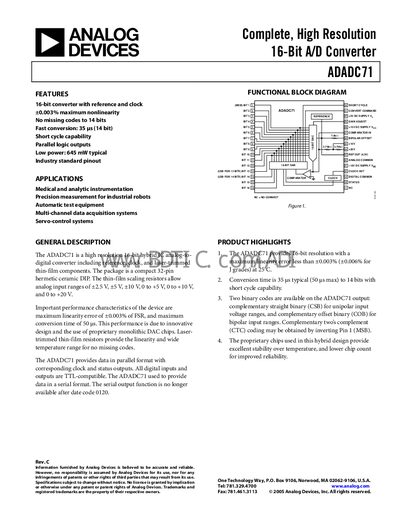 HDS-1250G ADADC71 handbook - cover page