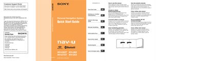 Sony NV-U93T, NV-U83, NV-U73T, NV-U53 Quick Start Guide - cover page