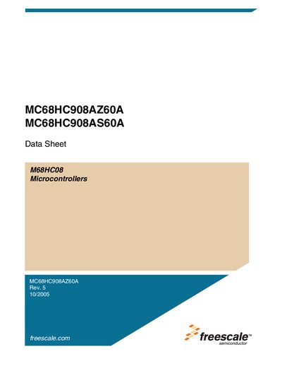 Freescale MC68HC908AZ60A MC68HC908AS60A Datasheet - cover page