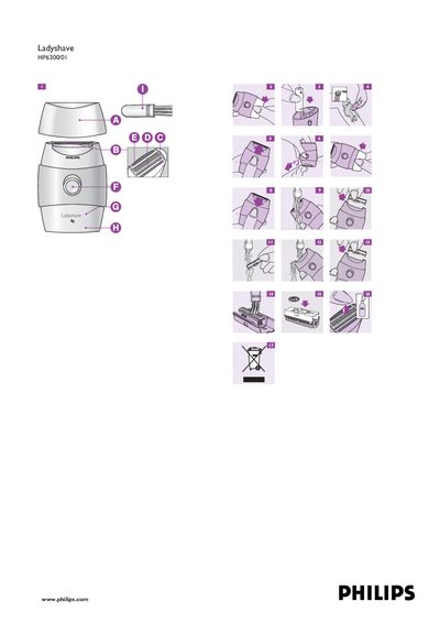 Philips HP6300/01 Ladyshave User Manual - cover page