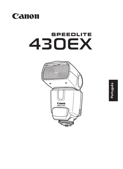 Canon Speedlite 430EX User Manual - cover page
