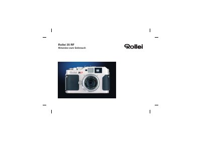Rollei 35RFcamera Manual - cover page