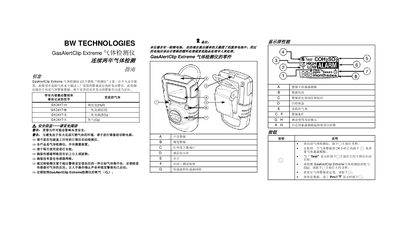 BW Technologies D5654-3 GasAlertClip Extreme Gas Detector User Manual - cover page