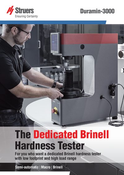 Struers Duramin-3000 Brinell Hardness Tester Product Leaflet - cover page