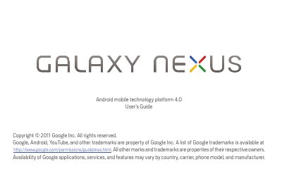 Google Android 4.0 User Guide - cover page