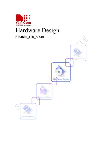 SIMCom SIM802 Hardware Design Manual - cover page