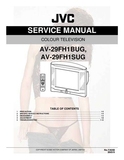 JVC AV-29FH1BUG / AV-29FH1SUG Service Manual - cover page
