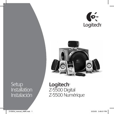 Logitech Z-5500 Digital Speaker System Service Manual - cover page