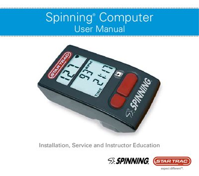 Star Trac Spinning Computer User Manual - cover page
