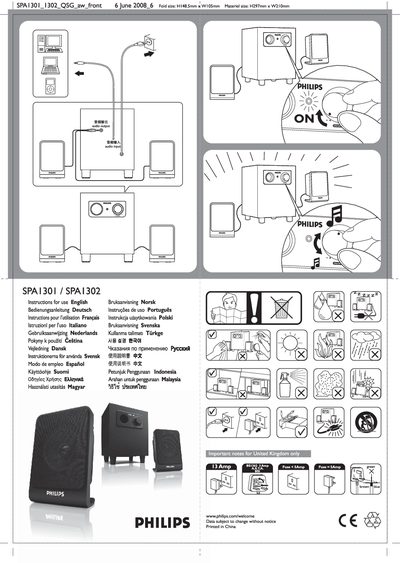 Philips SPA1301/SPA1302 User Manual - cover page