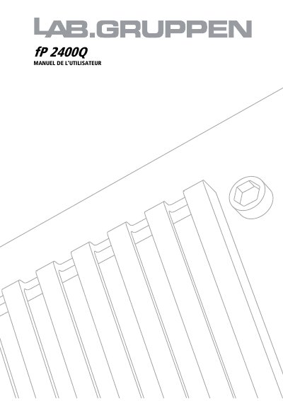 Lab.gruppen fP 2400Q Power Amplifier User Manual